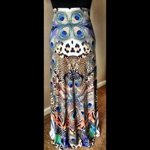 Crimson Ivy jaguar skirt - large